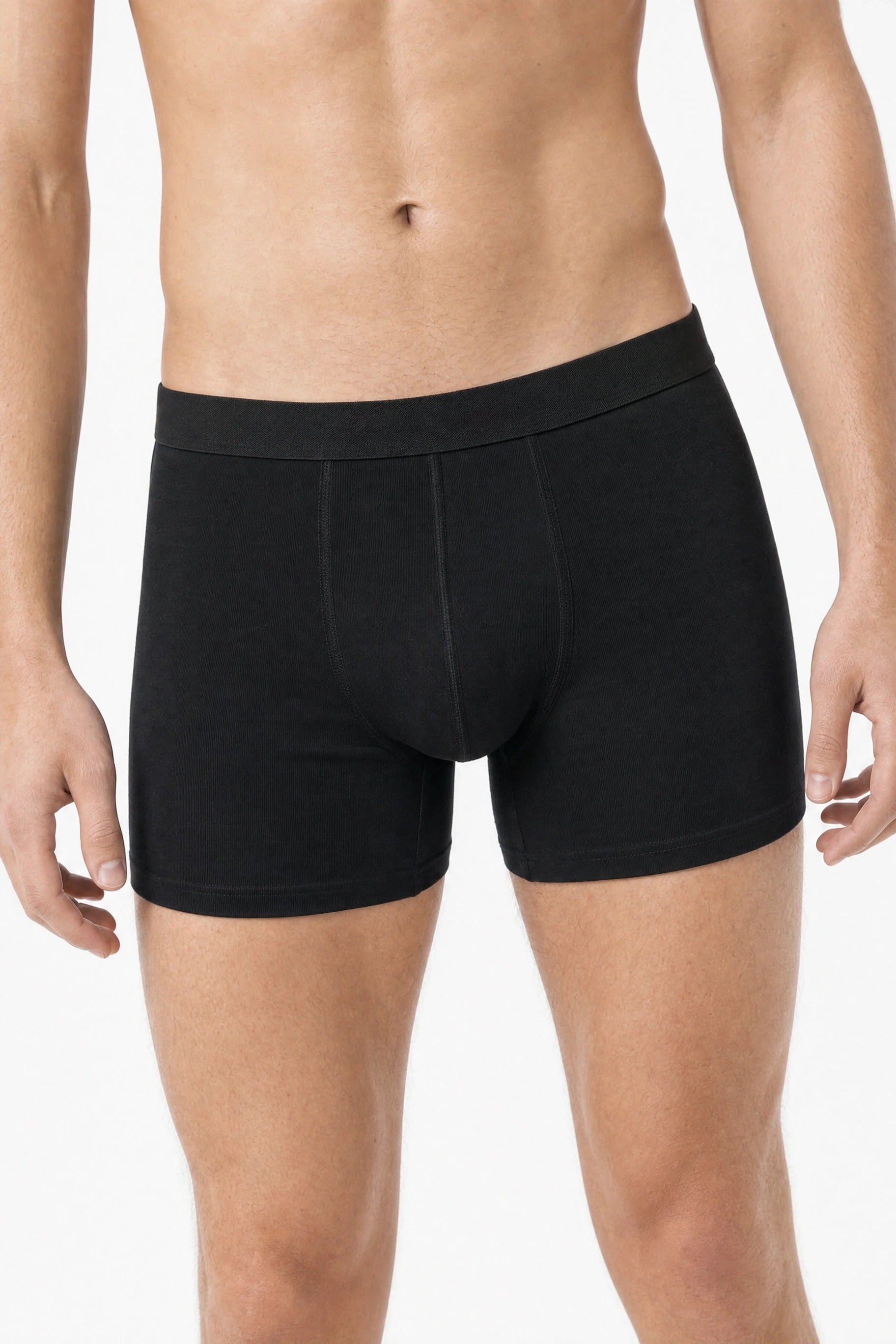 Duo Signature Pti' Cul — gros plan boxer noir, coupe ajustée