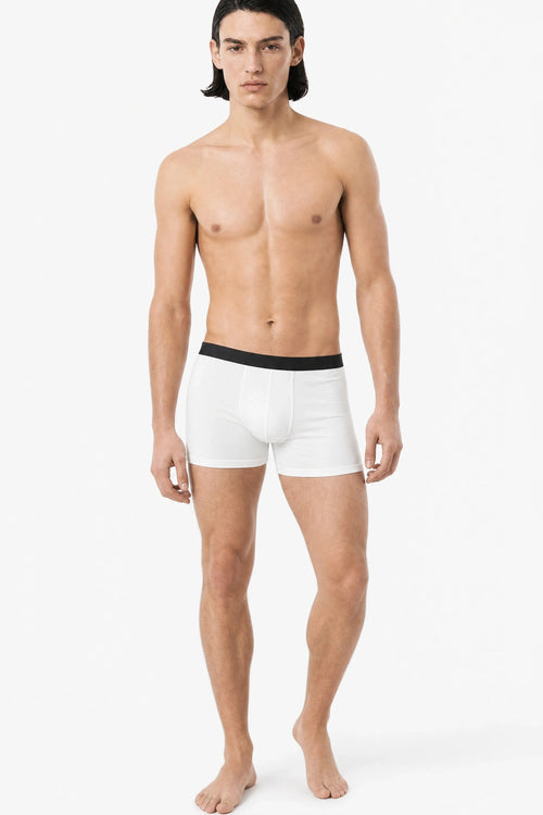 Boxer homme blanc Pti' Cul porté, vue de face