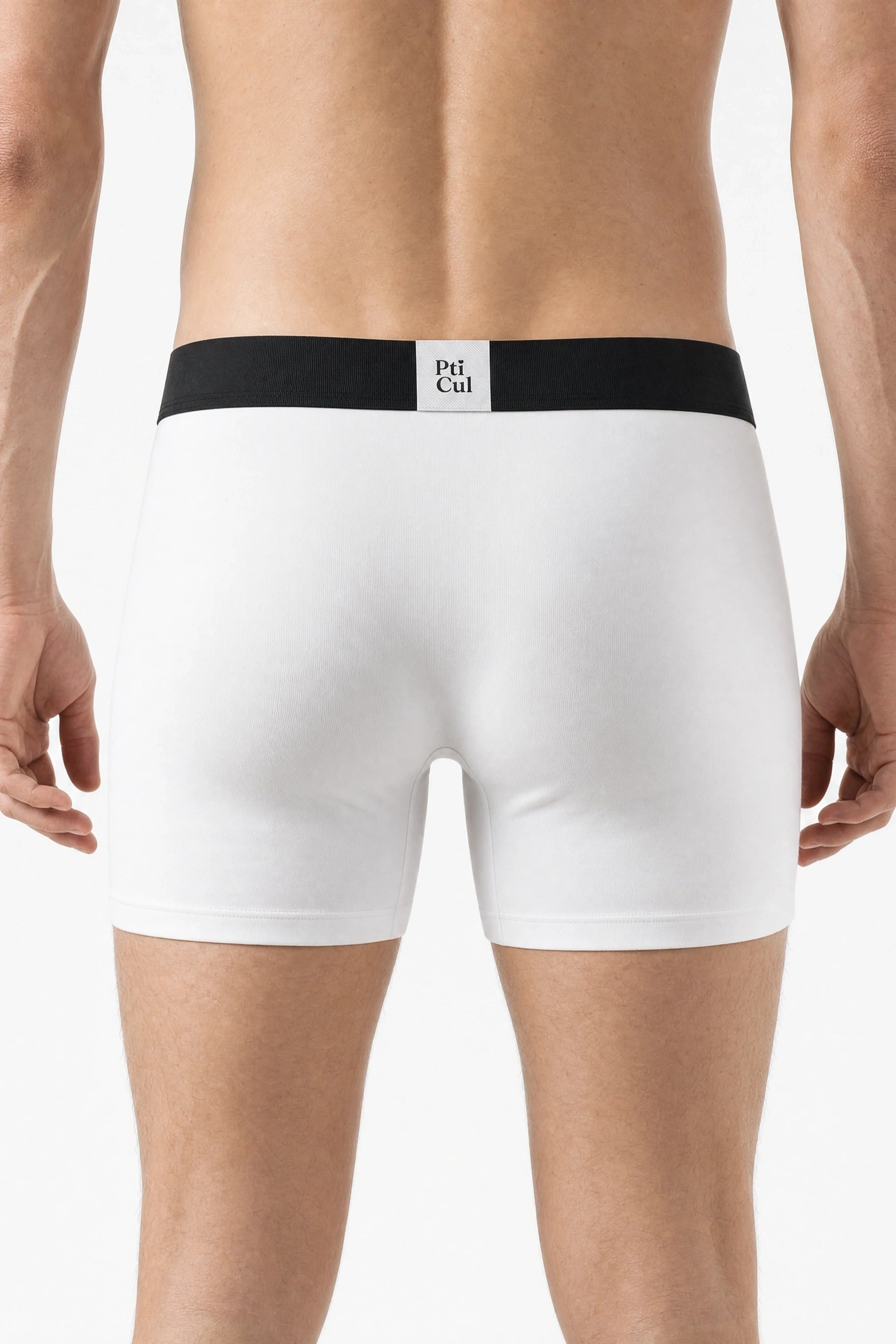 Détail dos du boxer blanc Pti' Cul