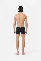 Boxer homme noir Pti' Cul, vue de dos avec étiquette signature