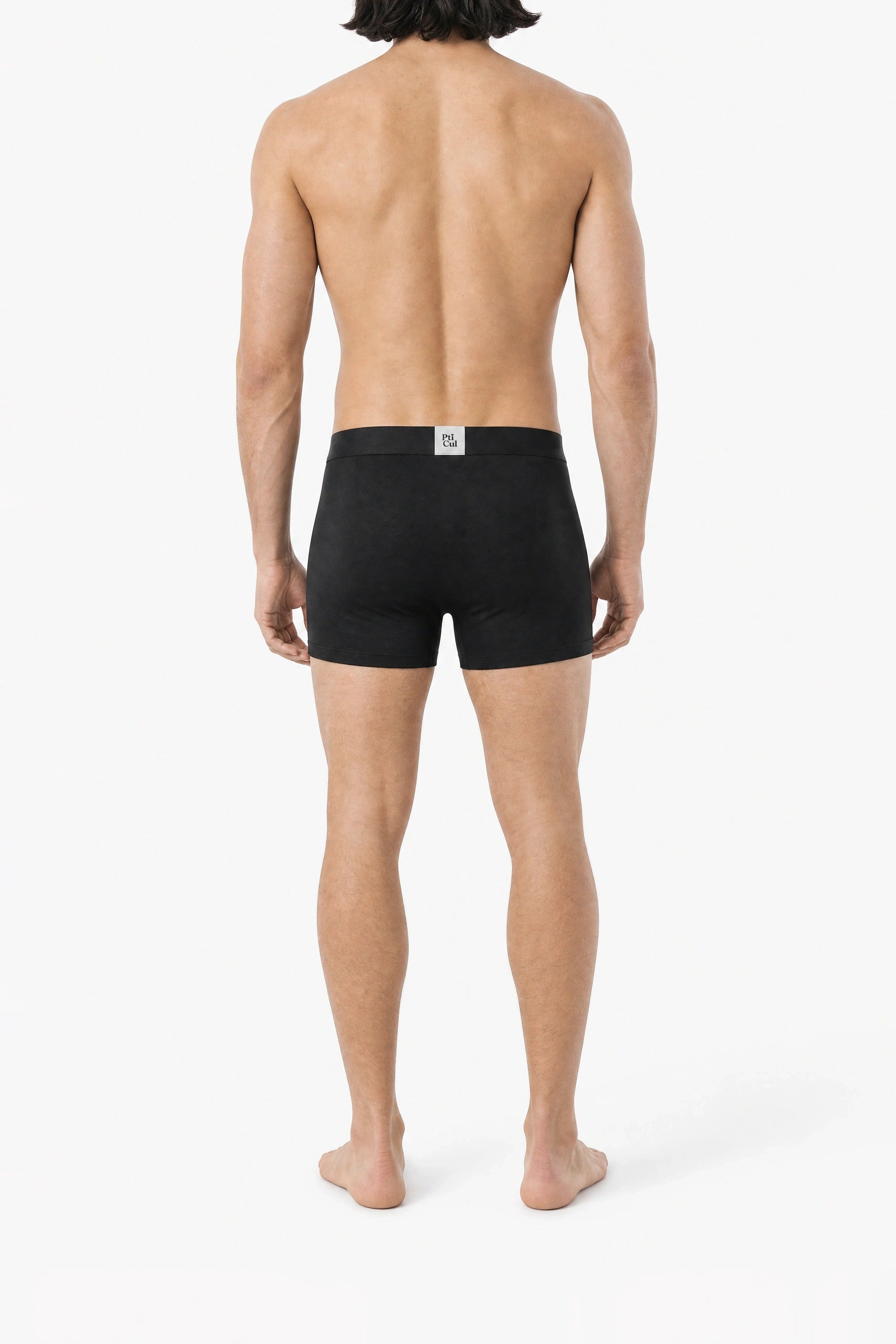 Boxer homme noir Pti' Cul, vue de dos